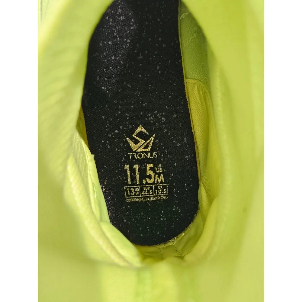 RARE Retired Collectible Tronus Mens 11.5 High Top Sneakers Neon Lime